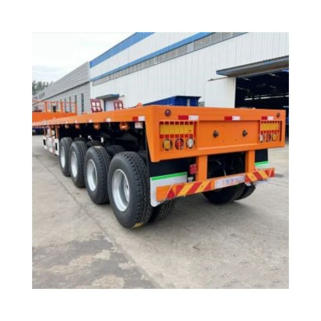 TuQiang Tianjin ODM Used Container Chassis Flat Bed 3 Axles 40ft Flatbed Trailer
