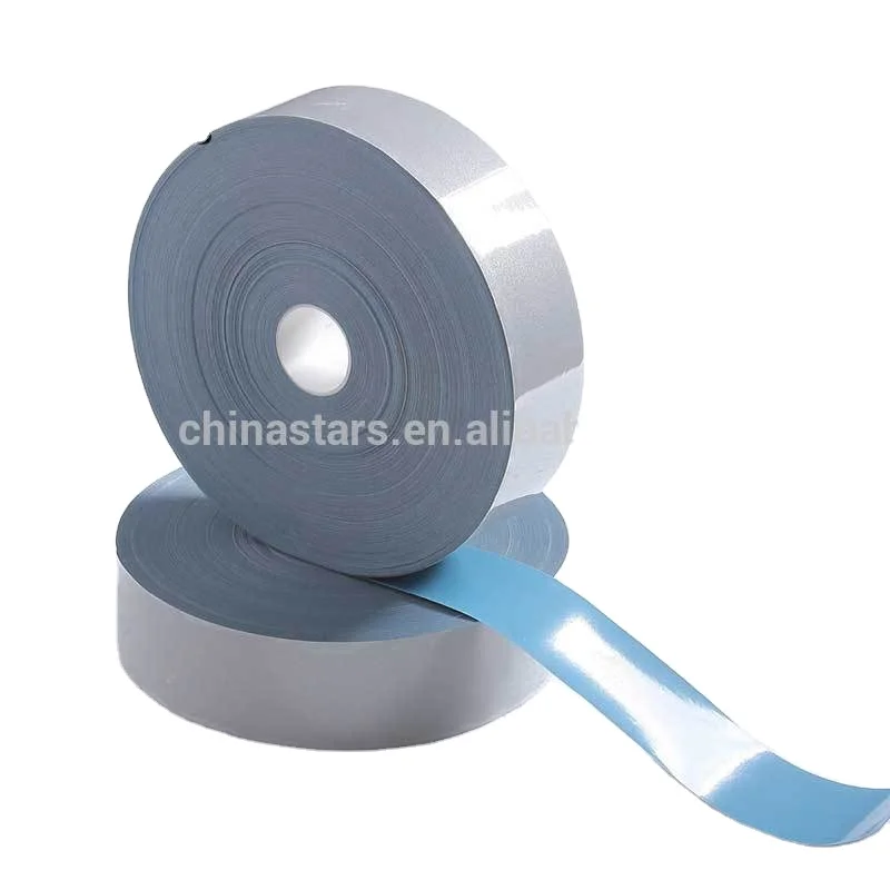 China Factory Silver Reflective Tape Stickers, Iron on Clothing