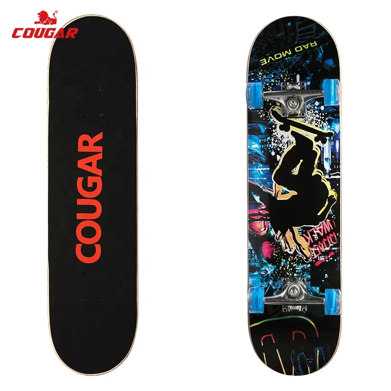 ファクトリークーガー卸売Puホイール4点滅ローラースケートボード