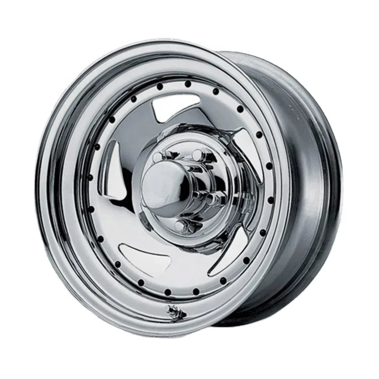 クローム15インチ日本製リム4x100ディープディッシュスチールホイール