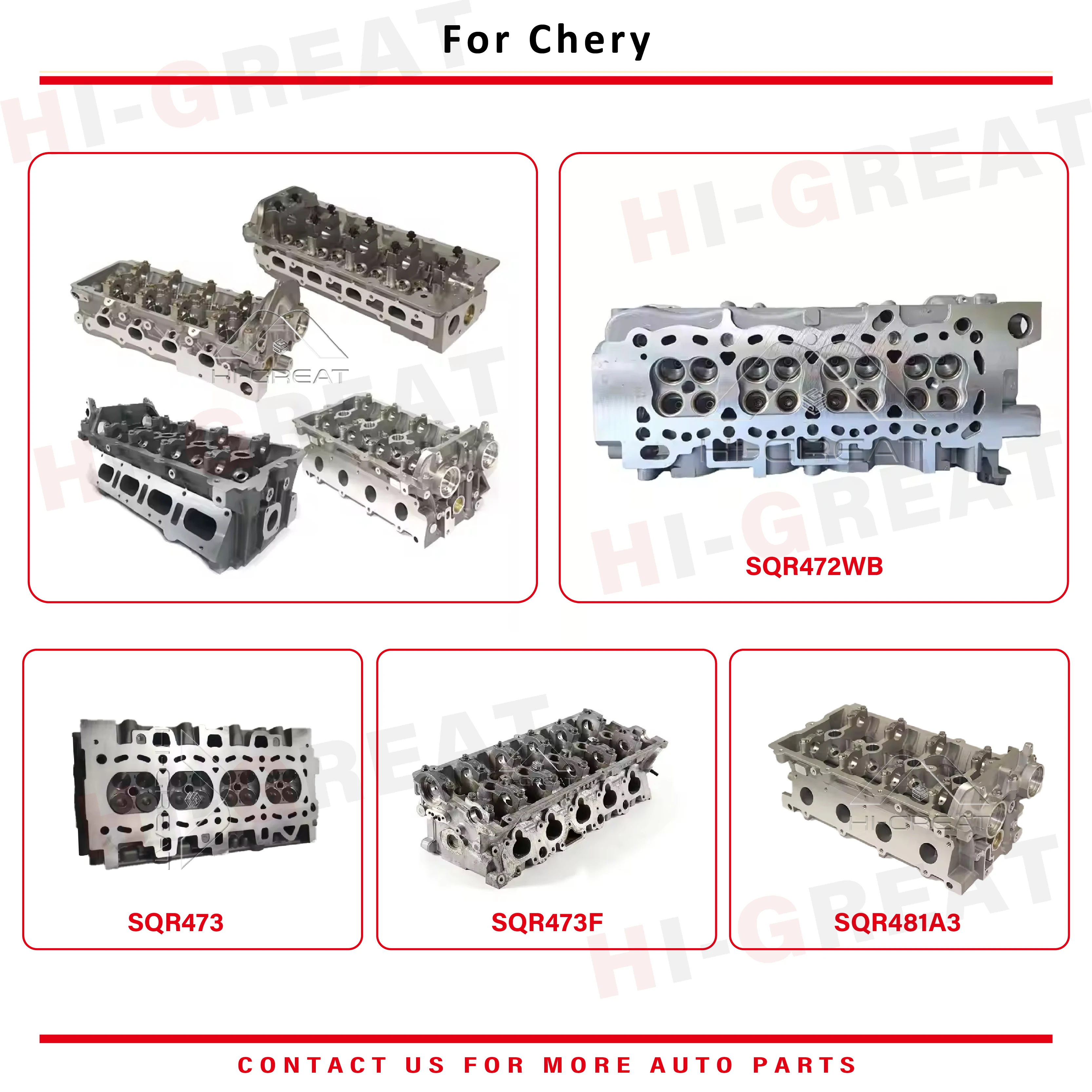 Chery SQR 472WD SQR 472WF Cylinder Head for QQ Karry YOYO
