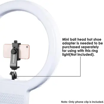 NEEWER Mobile-phone Holder Vertical 360 Degree Horizontal Bracket Tripod Mount Adapter with 1/4inch Thread Smartphone Monopod detail image