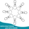 100 pezzi/set = 50 ganci + 50 anelli