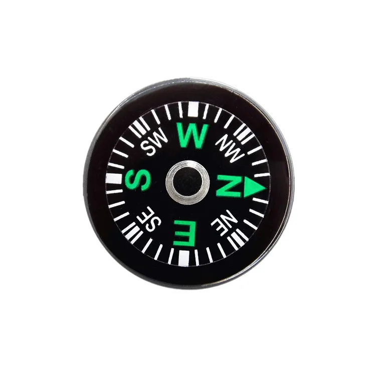 Boussole ronde de 20 mm, résistante aux chocs et à l'eau, avec affichage à aiguille, idéale pour la randonnée et les activités de plein air. Petite et portable._voghion.com