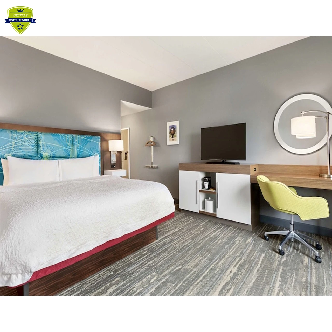 HP0120 производитель гостиничной мебели Hampton Inn современный дизайн столик для ванной комнаты под заказ Hotel