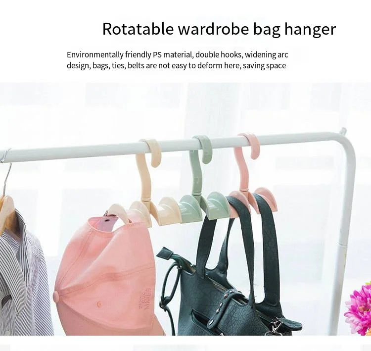 Bag storage rack 360 degrees can rotate the hanger creative tie belt rack hanger clothes novelty hooks manufacture