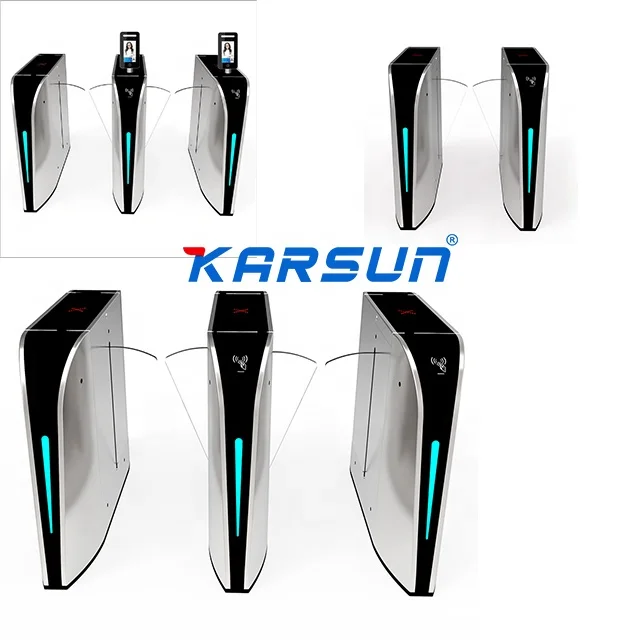 Factory Price Ticket System Automatic Pedestrian Gate Flap Barrier Gate Security Access Control Flap Barrier Speed Turnstile