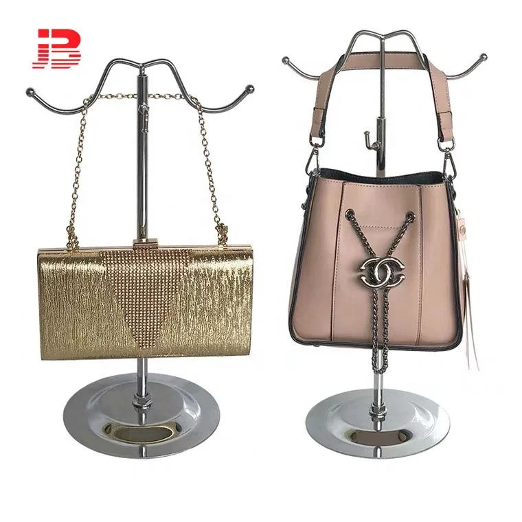 metal bag display rack desktop handbag rack