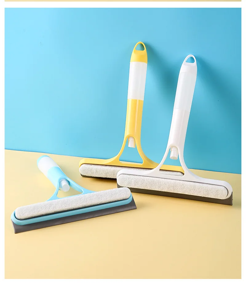 Multi-function Glass Wiper With Watering Can Bathroom Mirror Window Cleaner Brush Car Glass Cleaner