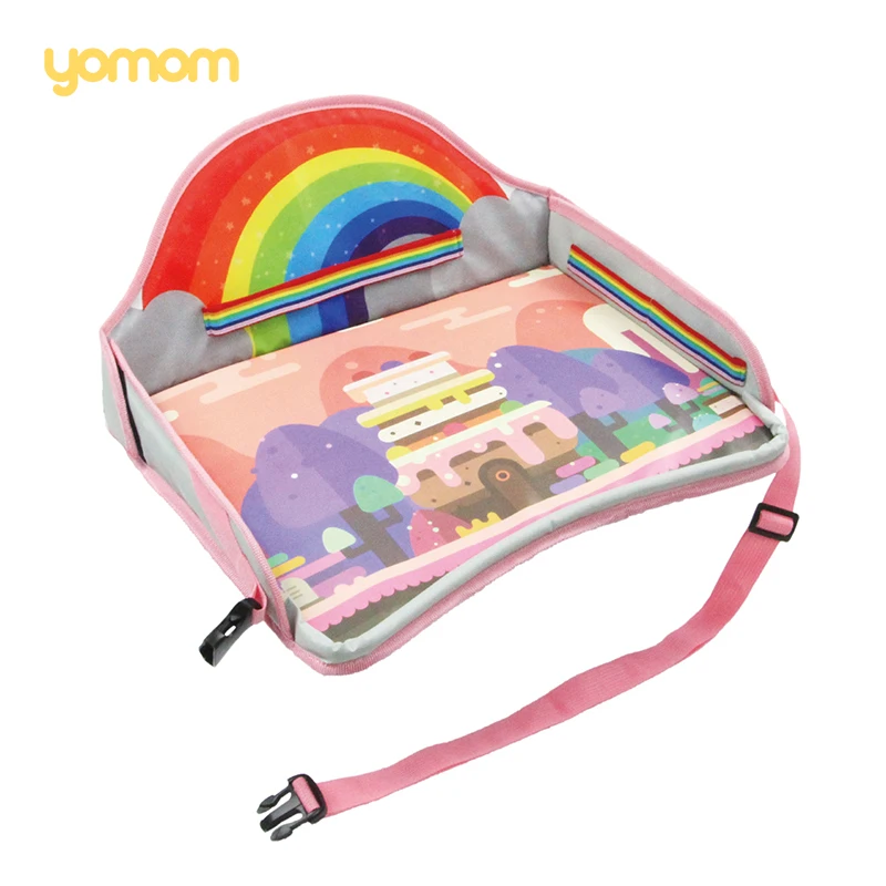 Kids Car Seat Activity Tray - Waterproof Travel Play Tray With Storage - View #3