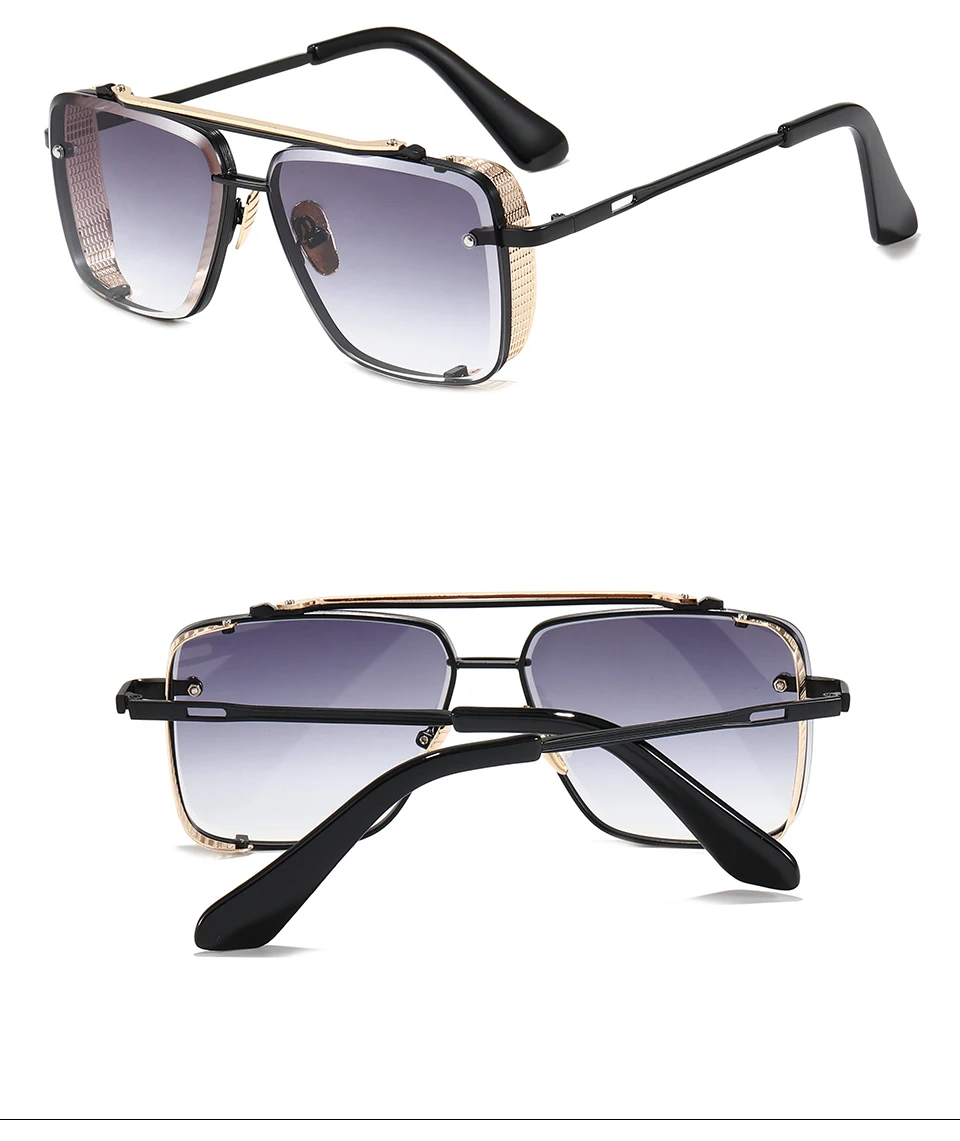 Men's Square Metal Sunglasses | UV400 Protection Fashion Eyewear