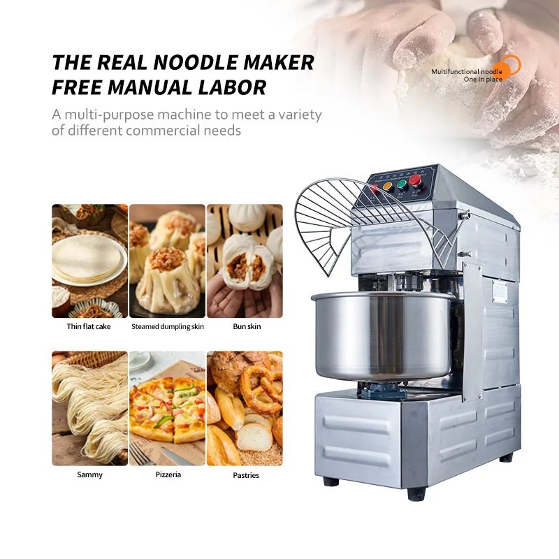 10kg 15kg 20kg 30kg Industry Knead Spiral Flour Bread Commercial Dough Mixer Machine Price