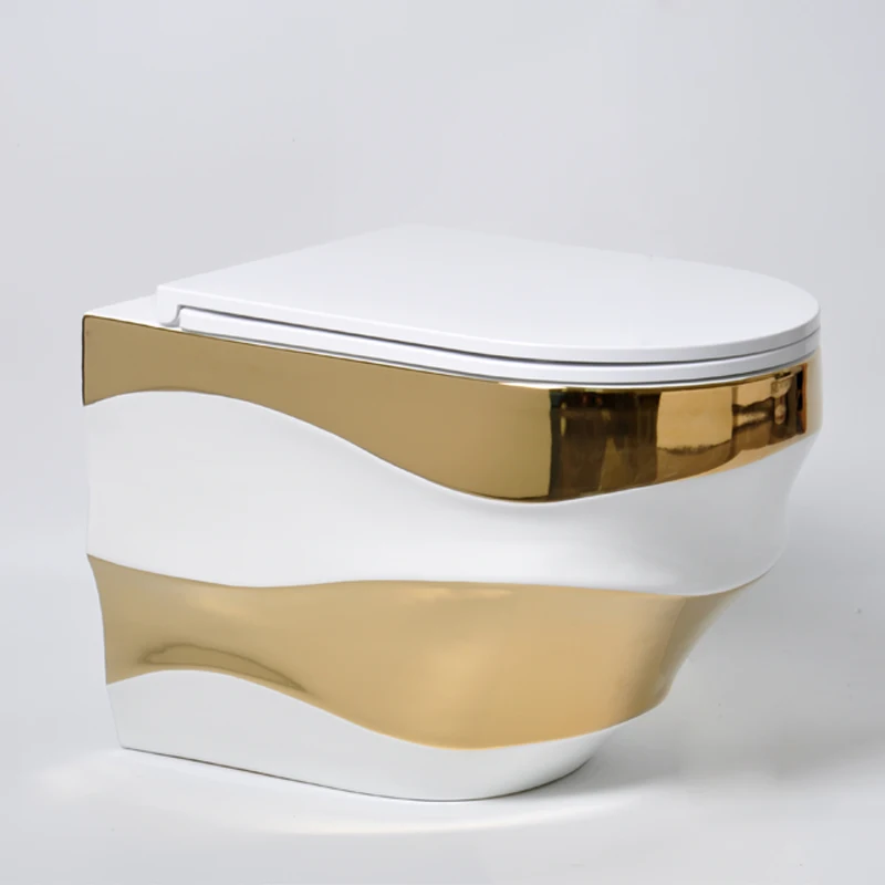 Creation Trend Modern Style Wall Mounted Gold Ceramic Wall Hung Wc Toilet For Customized Buy