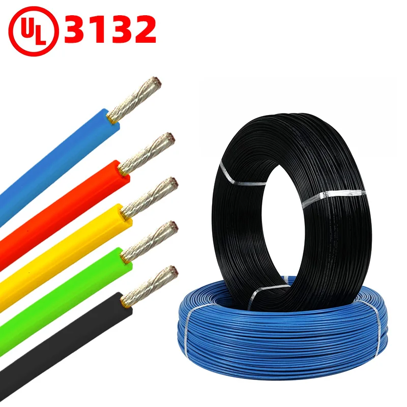 Custom UL3132 Electrical Wire Cable Tinned Copper Silicone Rubber 20 22 24 26 28 30 Awg Auto Electric Wires and Cables