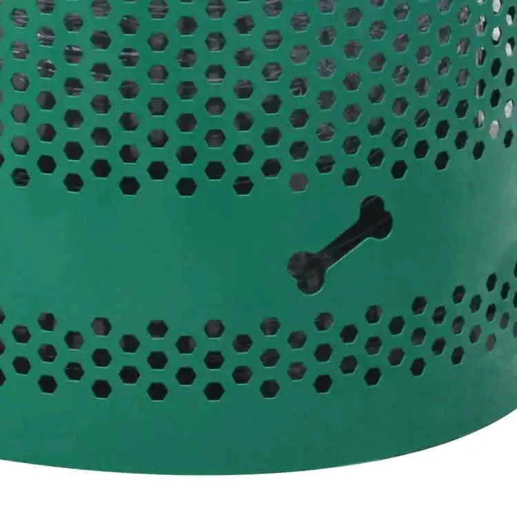 Большая круглая металлическая мусорная корзина на заказ, наружная, Садовая, городская, общественная, пылесборник, перфорированная стальная мусорная корзина, контейнер для отходов