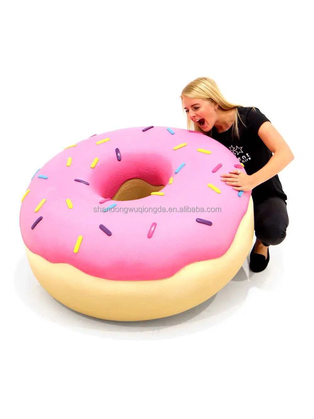 Donut Pillow, Giant Chocolate donut, Donut decor pillow, Donut