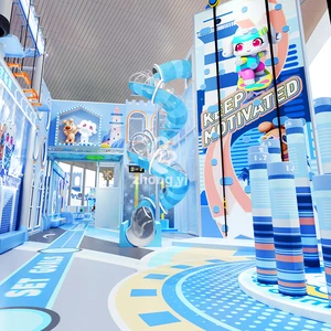 Commercial Attraction Entertainment Trampoline Children Indoor Shopping Playground Space Snow Theme Indoor Playground for Kids