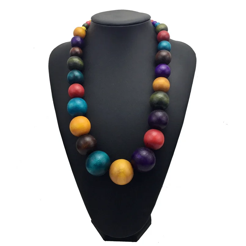 Beaded Necklaces,Wooden Bead Necklace 