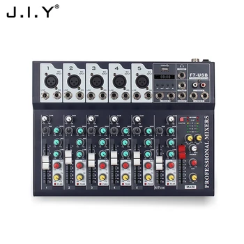 Table De Mixage Audio 7 Canaux Bluetooth USB - Pour Karaoké, DJ, Live, Réunions - Préampli Micro, égaliseur, Effets - Connexion Facile Ordinateur/instruments