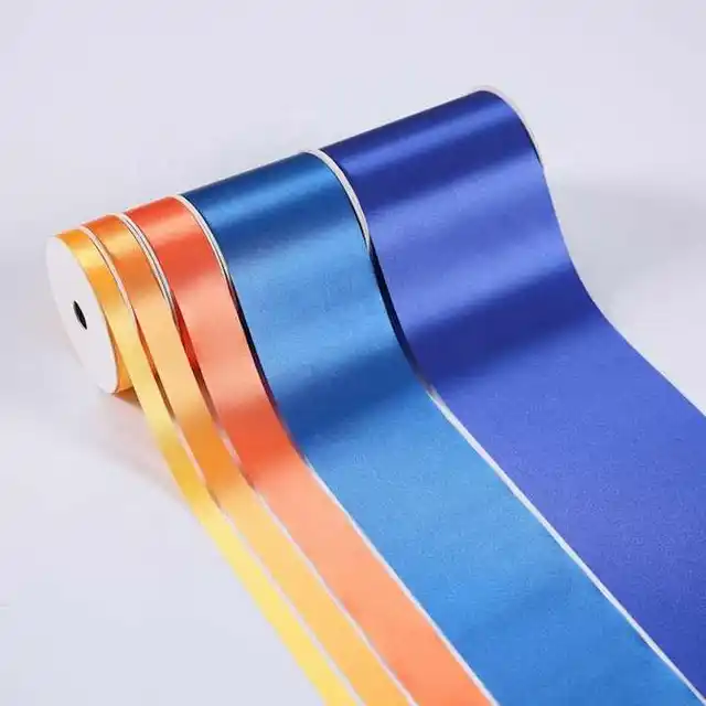 Custom with logo size Polyester Silk Satin  Ribbon  for Clothing Accessory  Bag Shoes