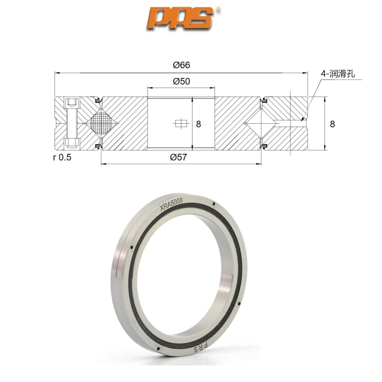 product china model p4 precision xra5008 cylindrical roller bearing crossed roller type 50 id x 66 od x 8mm wide ra5008 tapered bearing-46