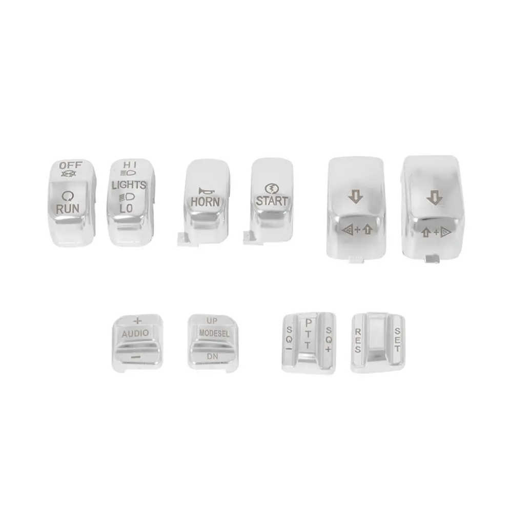 Мотоциклетные переключатели управления на руль 10 шт. комплект кнопок черный хром для moto Touring FLHX FLTRX 96-13