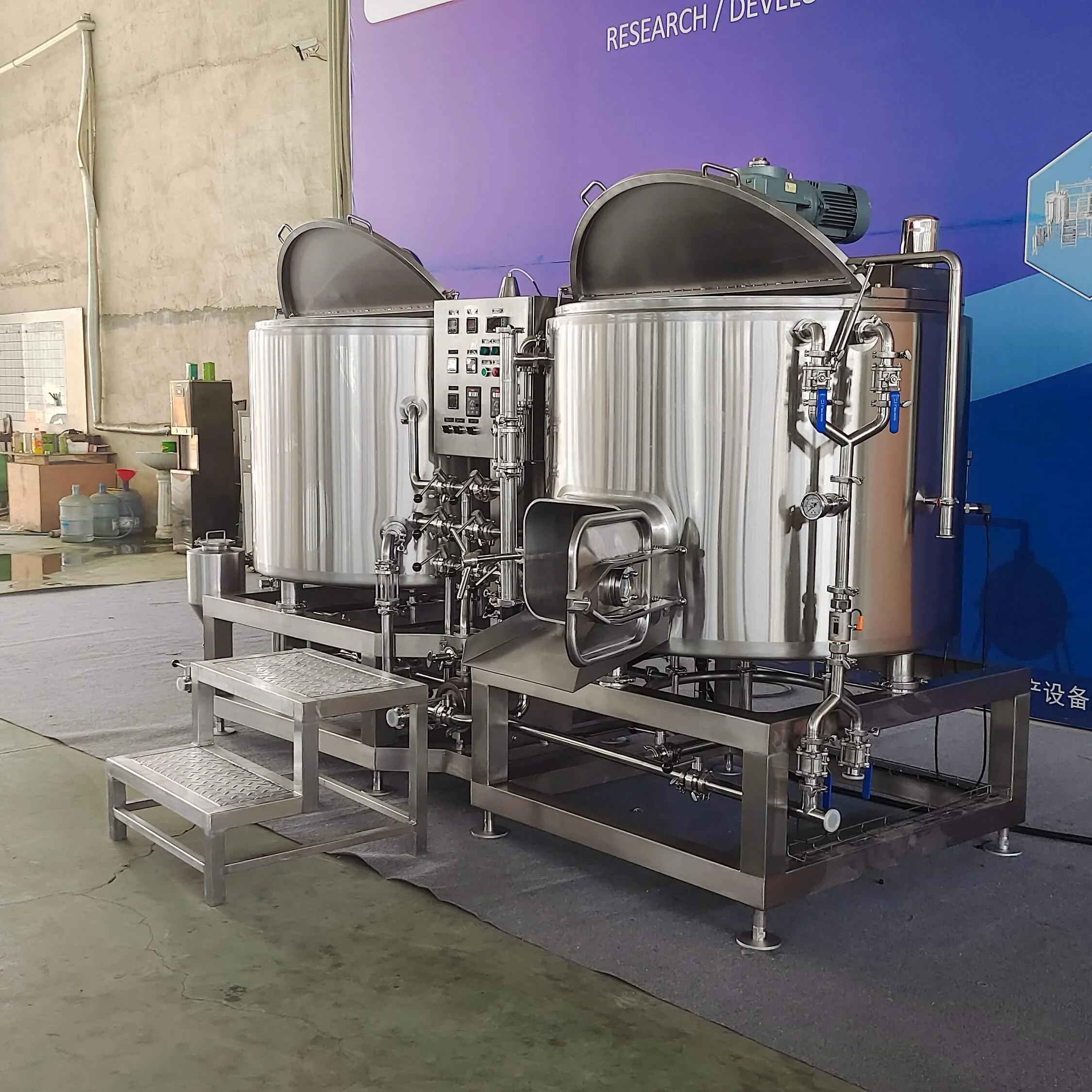 Пивоваренное оборудование Carry Brewtech на 2 сосуды, пивоваренное оборудование 1000Lbeer, коммерческий аппарат из нержавеющей стали, аппликатор и чайник, whrillpool tun