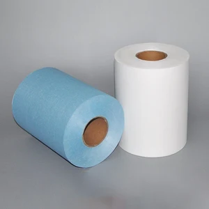 BCS Super Oil Absorption Nonwoven Industrial Paper Wiping Rags Magic Wipe Car Cleaning Cloth in Roll 55% Woodpulp 45% Polyester