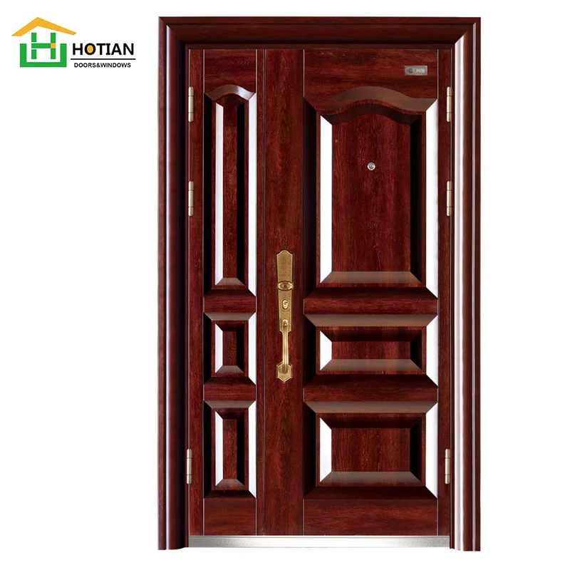 Modern Design Metal 6 Panel One and Half Steel Mon and Son Door