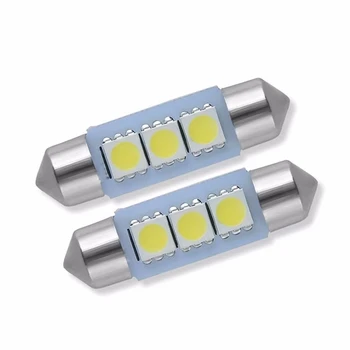 Double Tip 5050 LED Roof Light for Cars 3-Color 3SMD 36mm39mm41mm Rear Box Light 12v/24v Auto LED Bar Stop Light New Condition