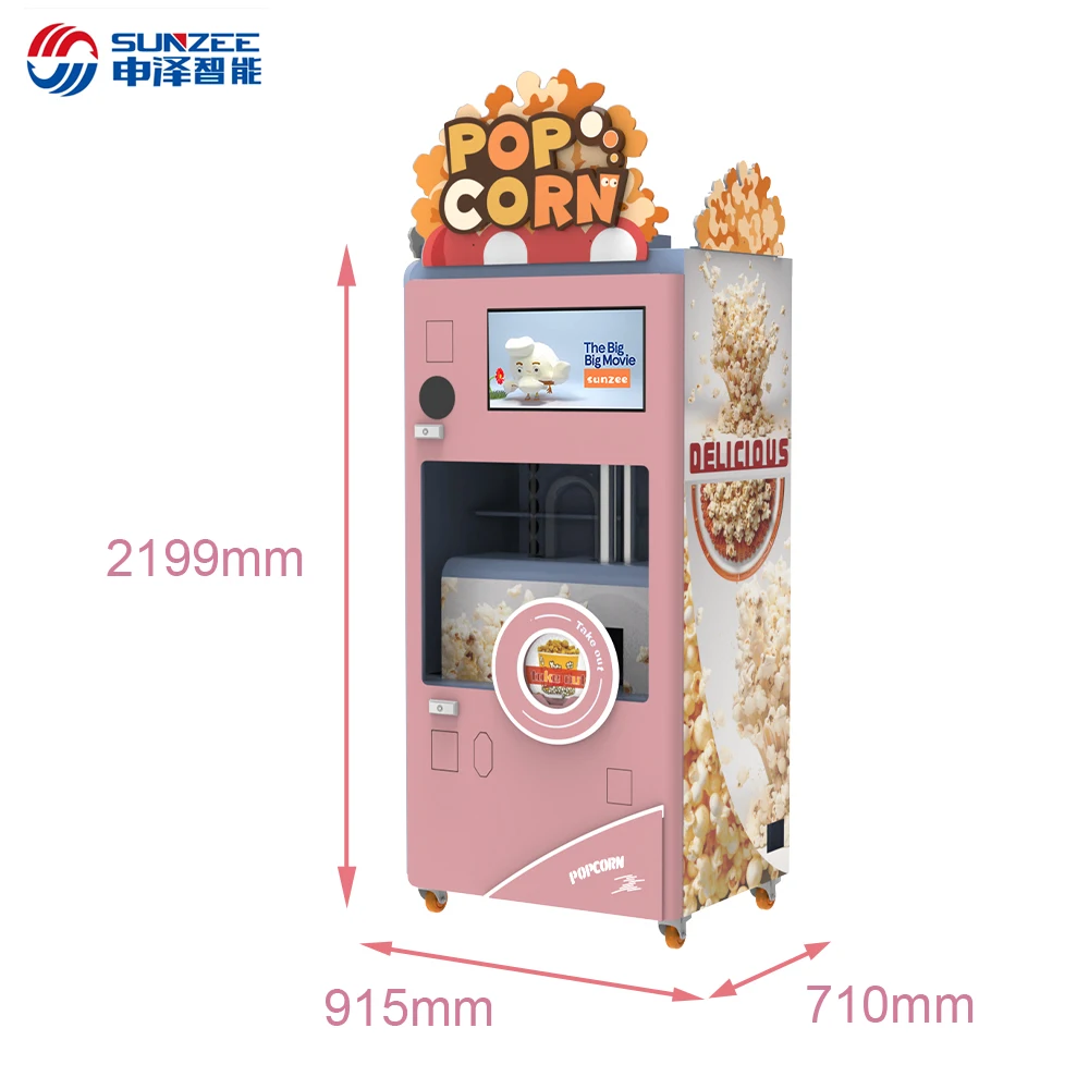 Automatic Popcorn Machine Can Choose the Taste of Self-creation and Marketing Own Factory Provide Raw Materials and Accessories