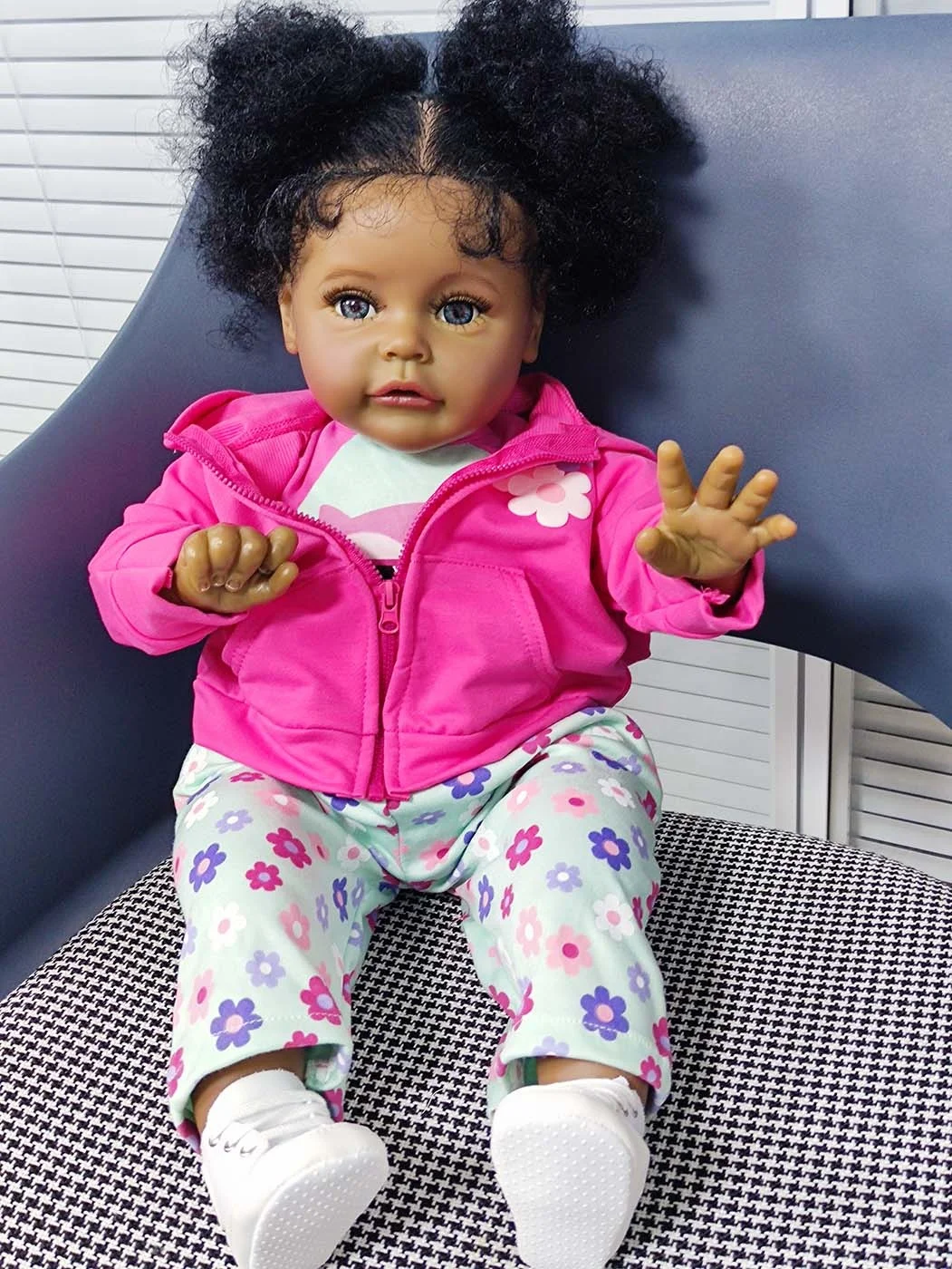 Exquisite Vinyl Newborn Simulated Vinyl Simulation Doll Set South African 24 Inches Black Reborn Dolls