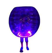 High quality led bubble soccer ball bumper ball bubble football inflatable for kids and adults bubble soccer balloon suits