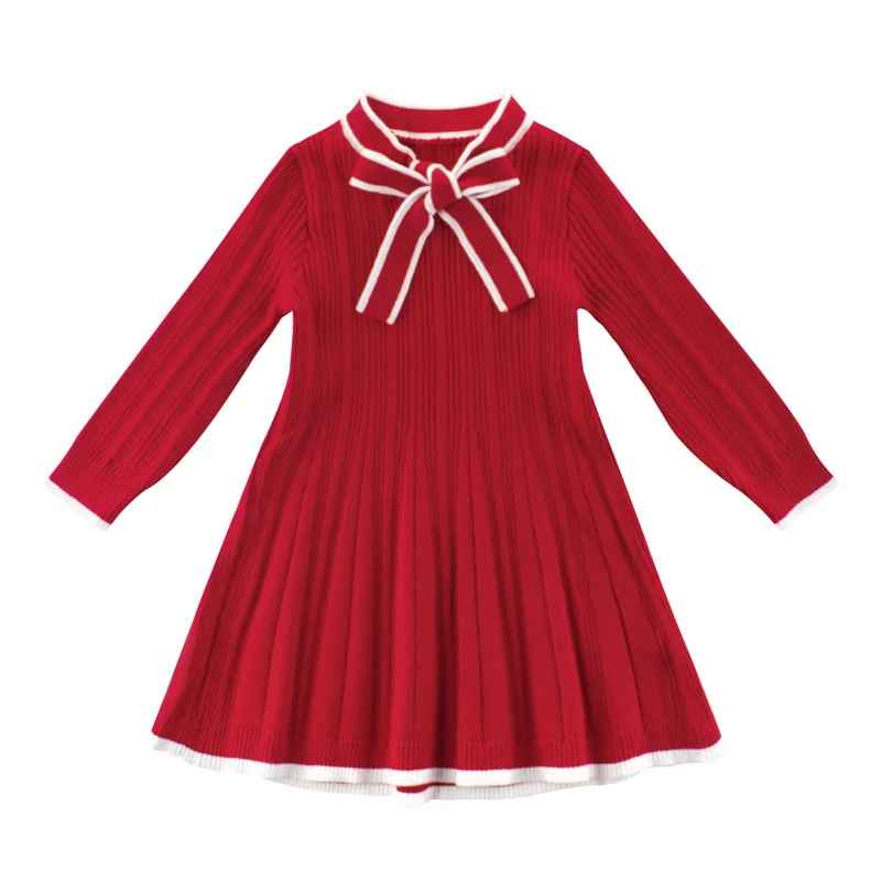 Girls Fleece Warm Dress Letter Embroidered High Neck Long Sleeves Dress For  Winter Kids Clothes, High-quality & Affordable