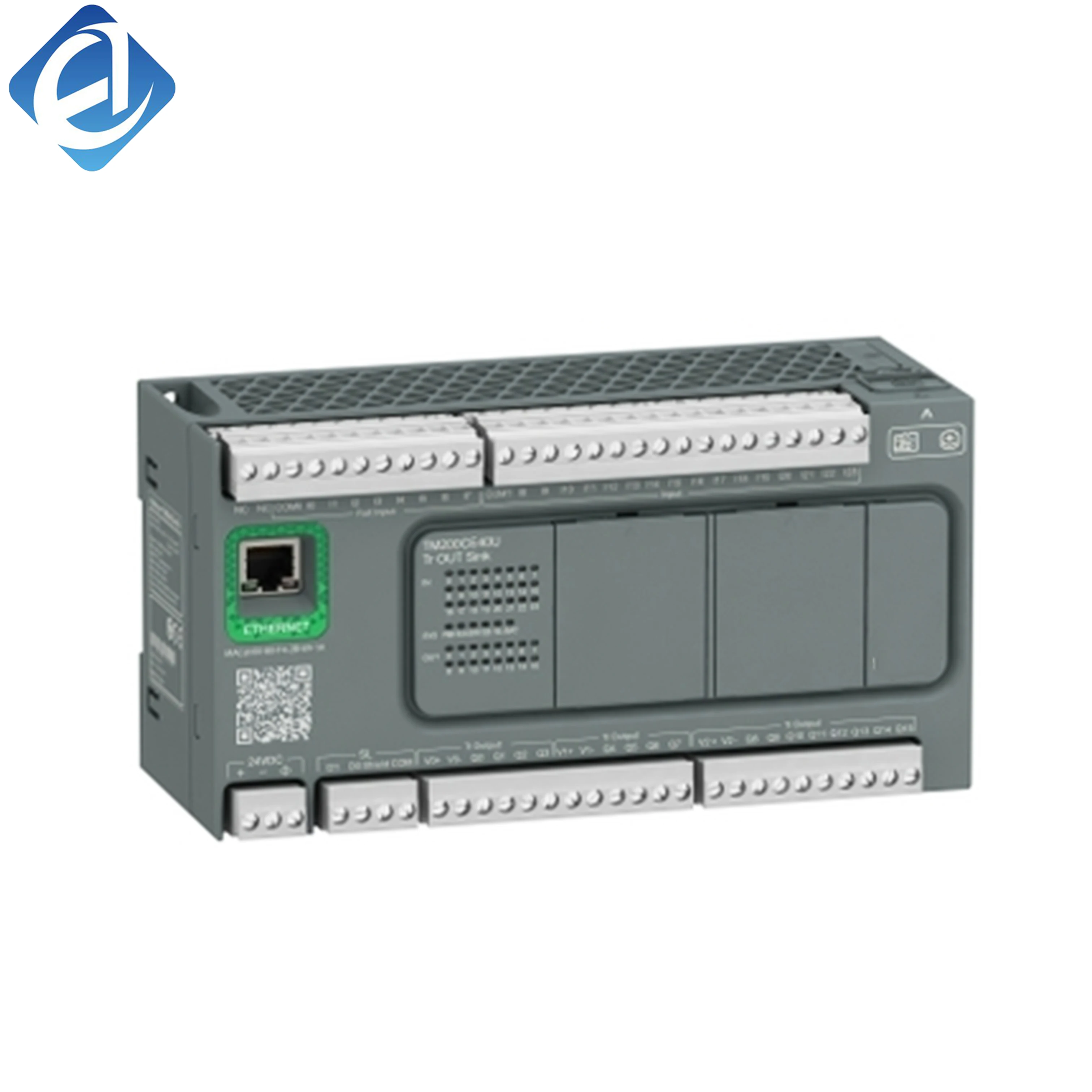 New Original TM200CE32R Modicon Easy M200 series compact PLC. Equipped with 32 I/O points, relay output and built-in Ethernet port. Supports high-speed input and multi communication interfaces