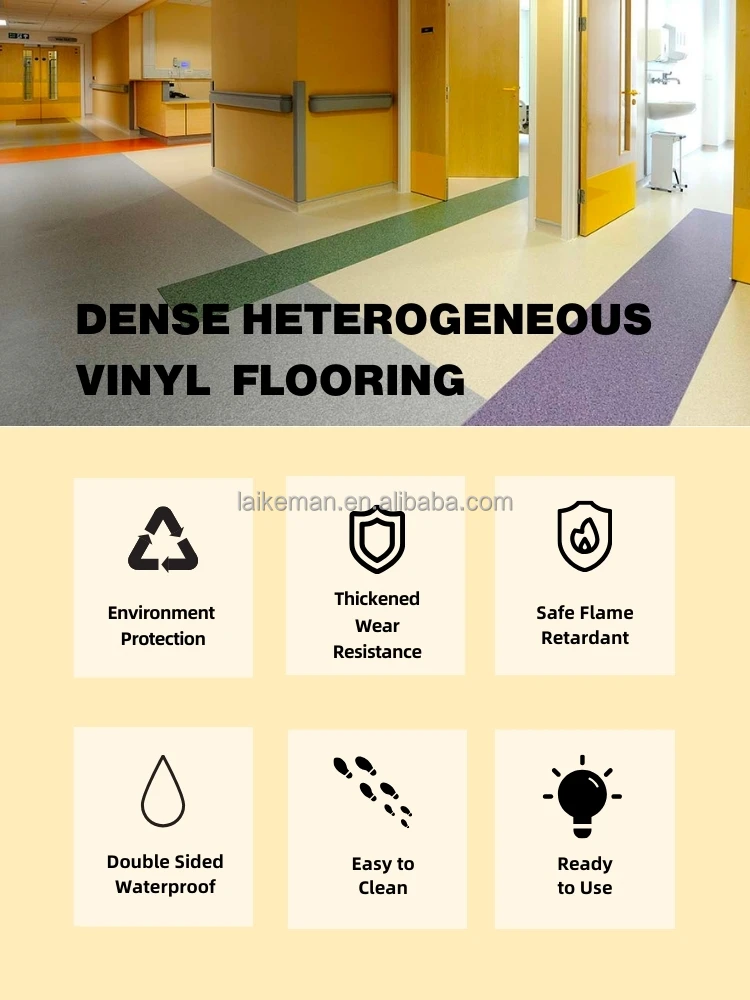 Modern Vinyl Flooring Roll Pvc Heterogeneous Roll Pvc Vinyl Commercial