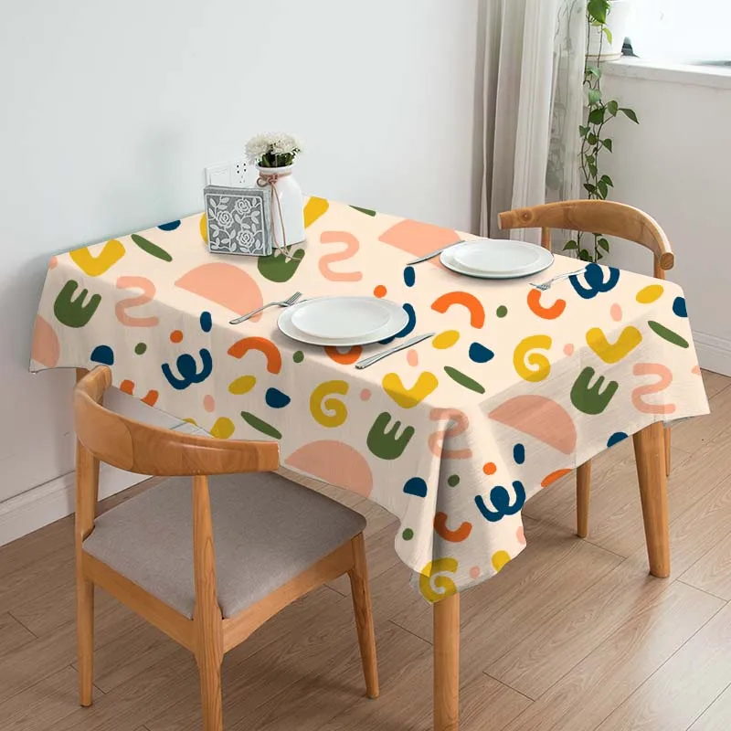 Высококачественная скатерть из 100% хлопка с принтом индивидуальным