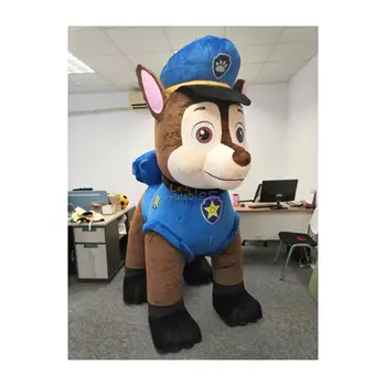 2m Funny Paw-Patrol Dog Toy PAW Inflatable Character Chase  Mascot Inflatable Cartoon Cosplay Fur Plush Mascot Suit For Sale