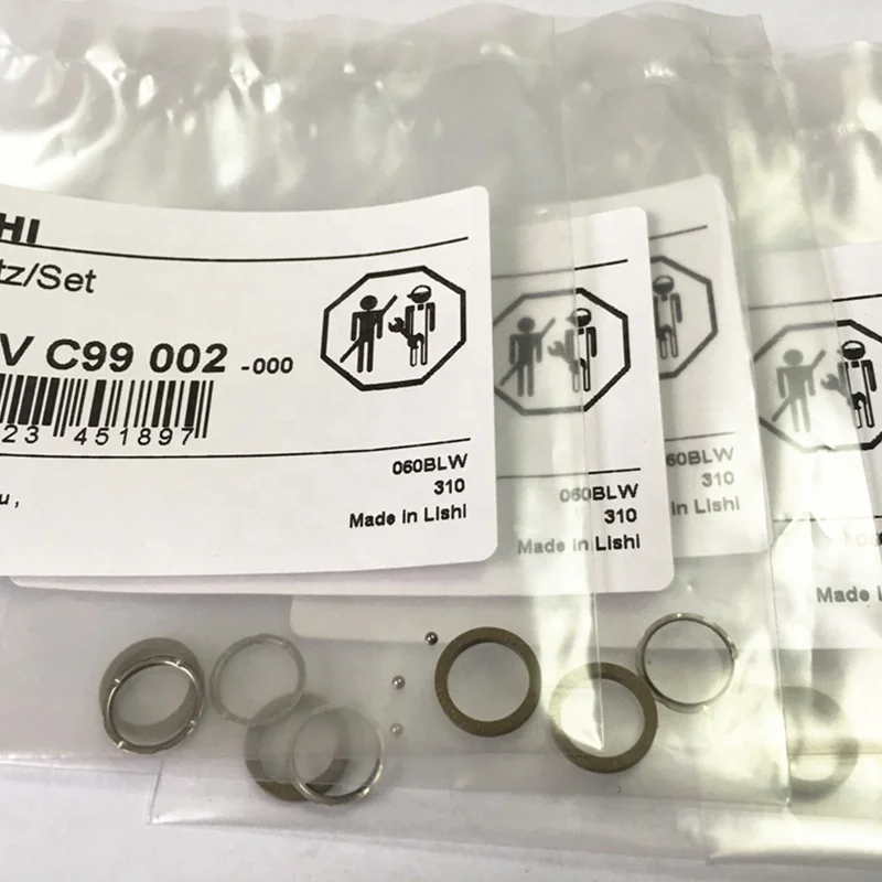 Common Rail Injector Overhaul Kit F00VC99002 Injector Repair Kits Steel Ball Gasket Shims Steel Ball Size 1.34mm for Bosch