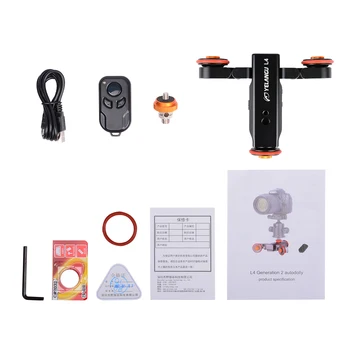 YELANGU L4X Mini Motorized Electric Track Slider Motor Dolly Truck Car for Camera Camcorder DV Cameras Truck Cars product image