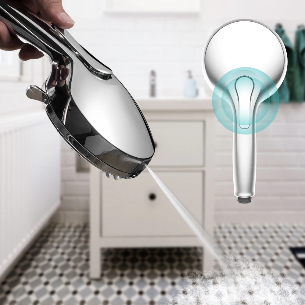Modern New Tech 9 Spray Waterfall Jetting Hand Shower Head with High Pressure