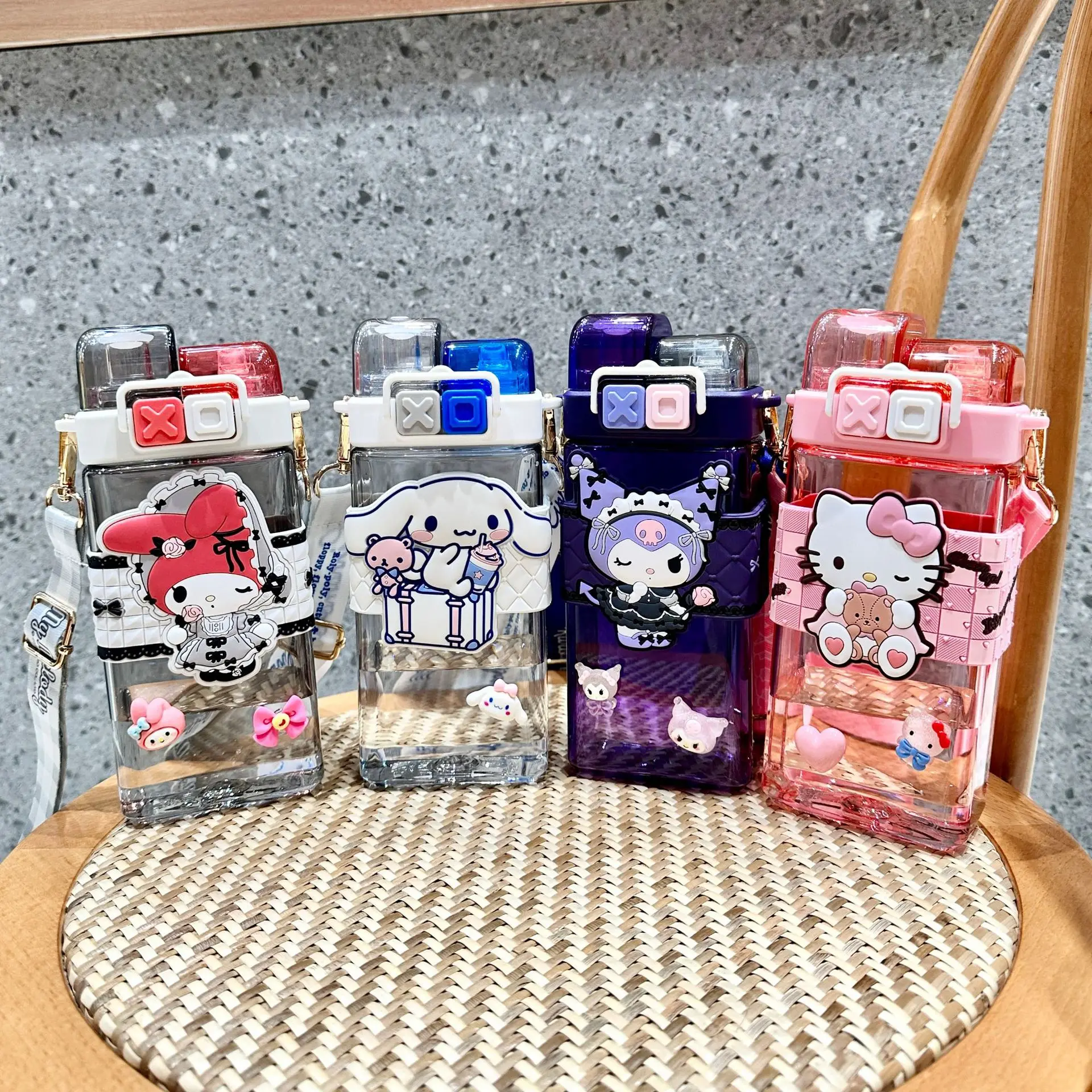 Maimai Sanrio Kuromi Cinamon Plastic Cup Portable Cartoon Double ...