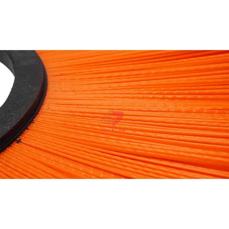 Different Sizes Flat Circle Road Sweeper Brush Mixed Pp Material Or Steel Wire