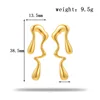 Pendientes gota lava oro