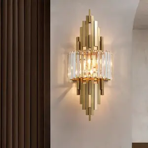 Wholesale Wall Light for Hotel Decorative Bedroom Hallway Bedside Indoor Home up Down Crystal Living Room Modern Wall Lamp