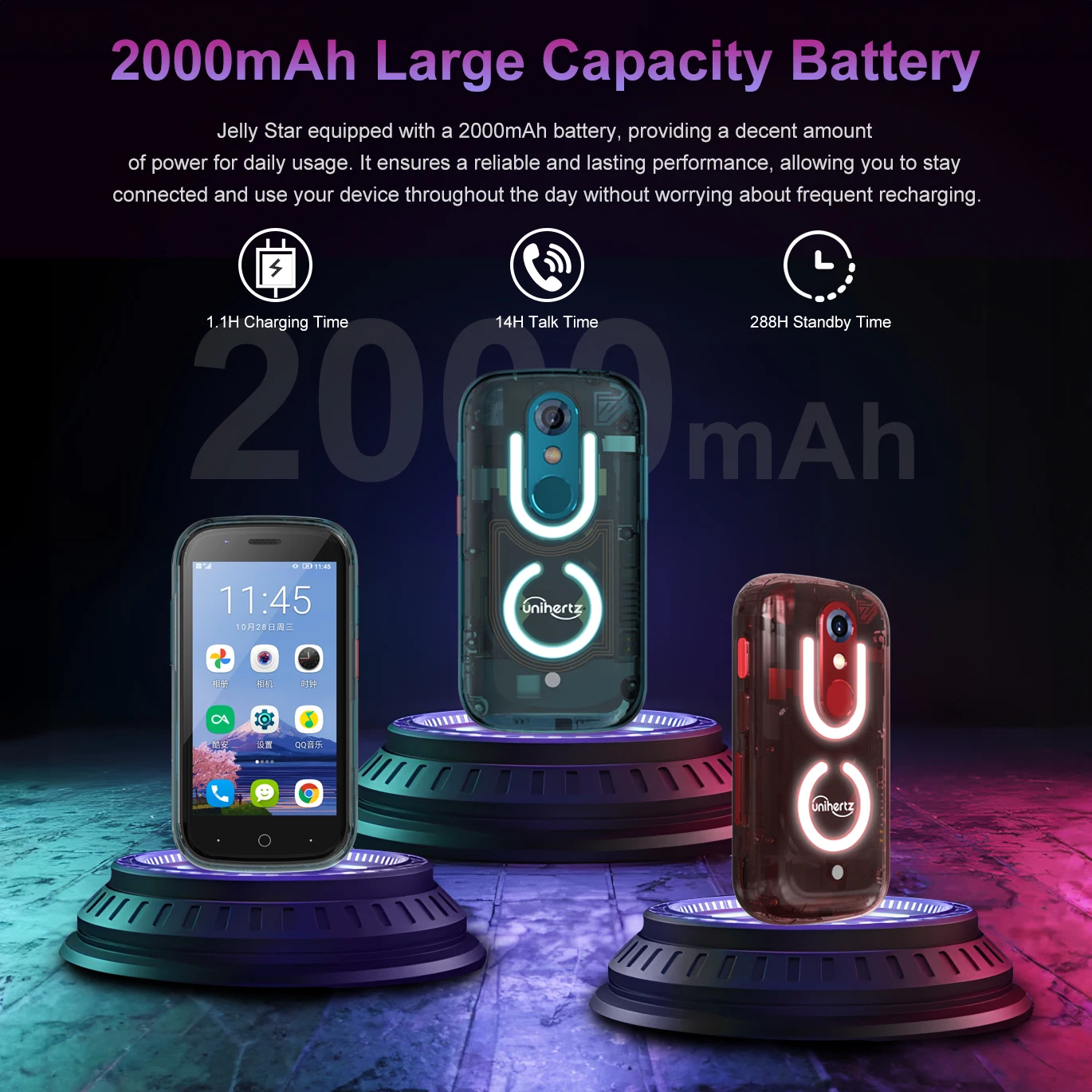 Smartphone Mini Unihertz Jelly Star 2000mAh Android 13 G99 Octa