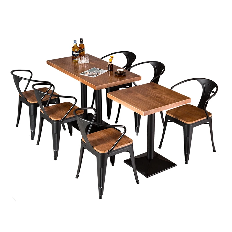 Оптовая продажа штабелируемые кафе бистро металлическое деревянное сиденье Ресторан винтажный дизайн промышленный металлический обеденный стул