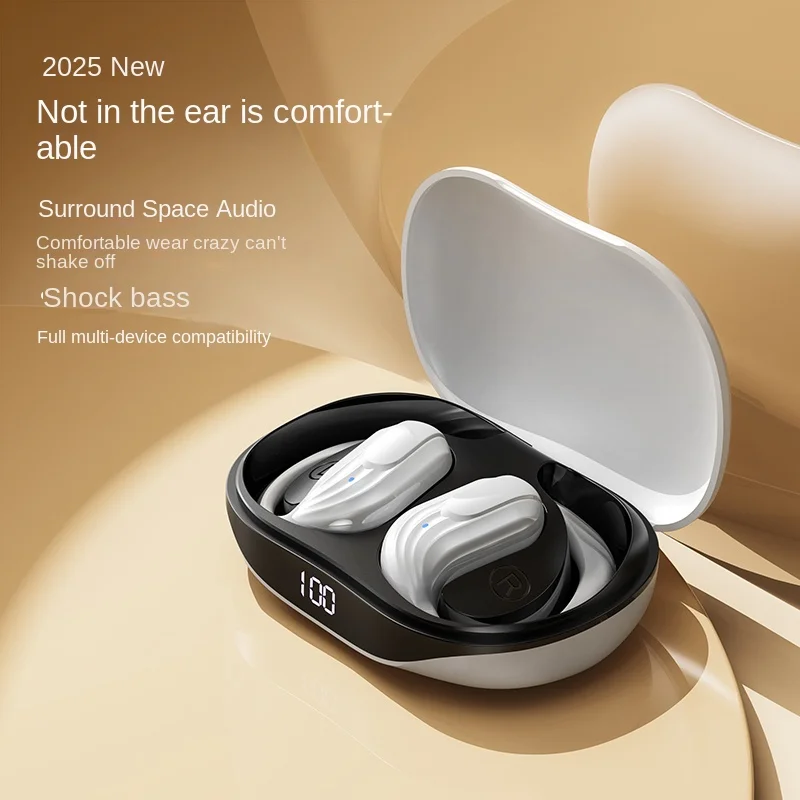 2025 New Private Model OWS Wireless for Bluetooth Ear-Hanging TWS Headset LED Digital Di aperçu 7