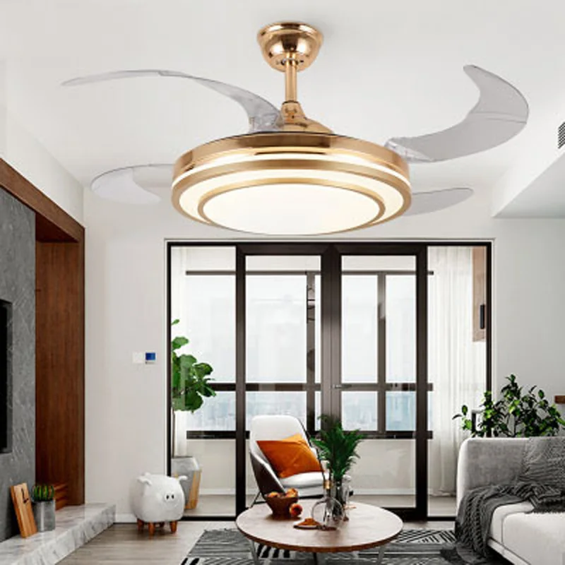 Modern ceiling fan light surface mounted led fan light with remote 42inch
