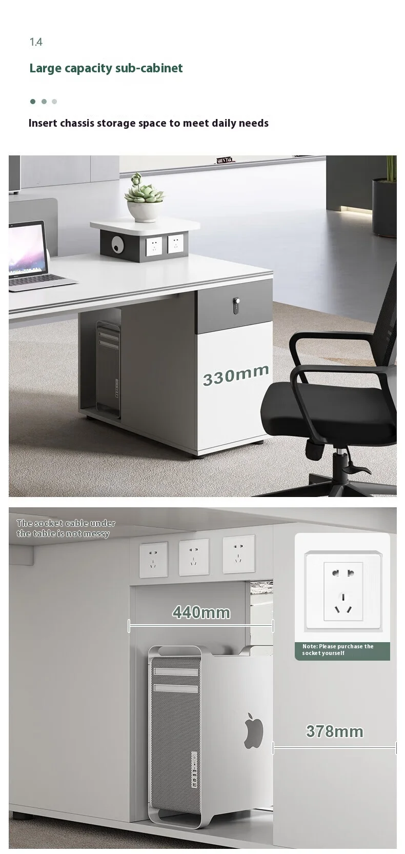 Customizable Modular Modern Wooden 4-Person Office Desk Workstation